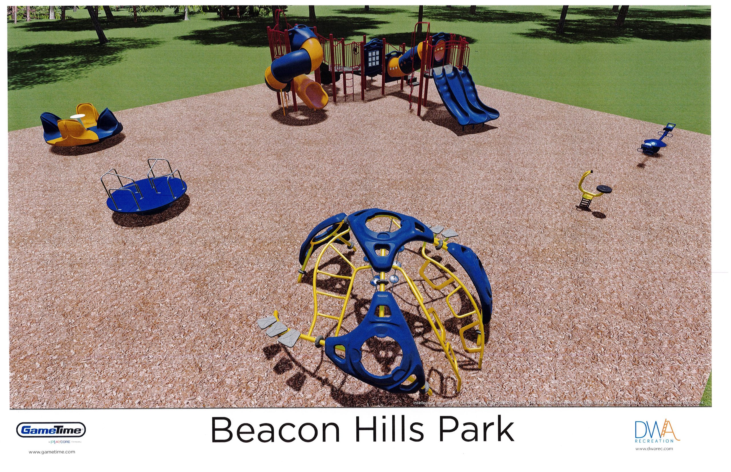 All equipment in Beacon Hills was purchased with Ohio Department of Natural Resources NatureWorks Grant, which paid for 75% of costs.