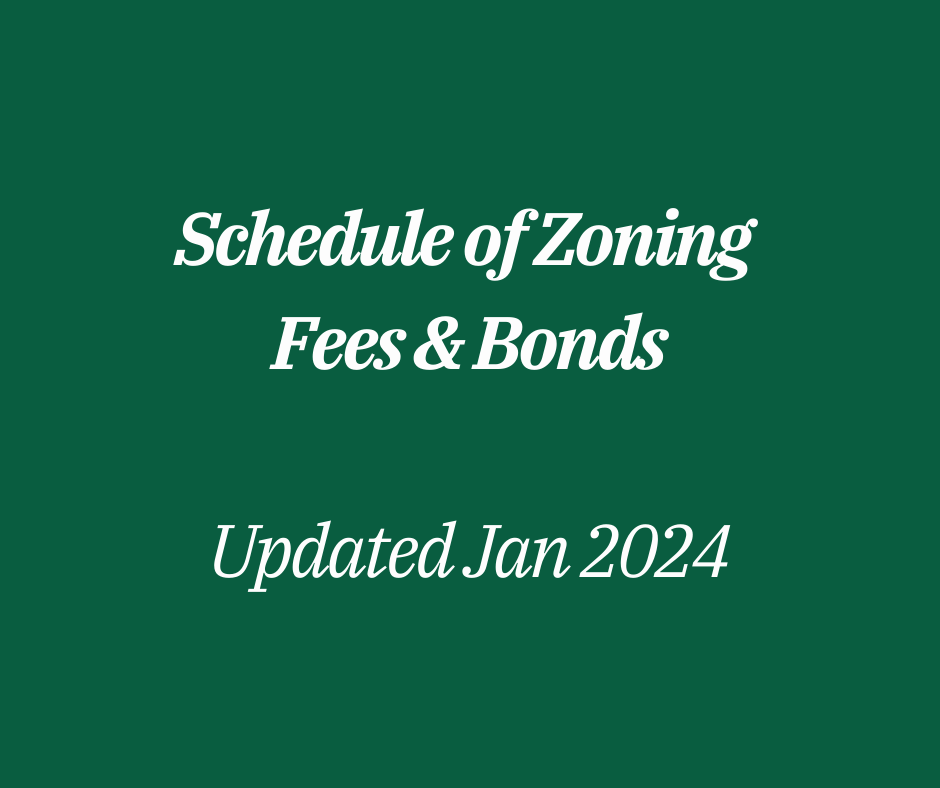 Zoning Fees and Bonds