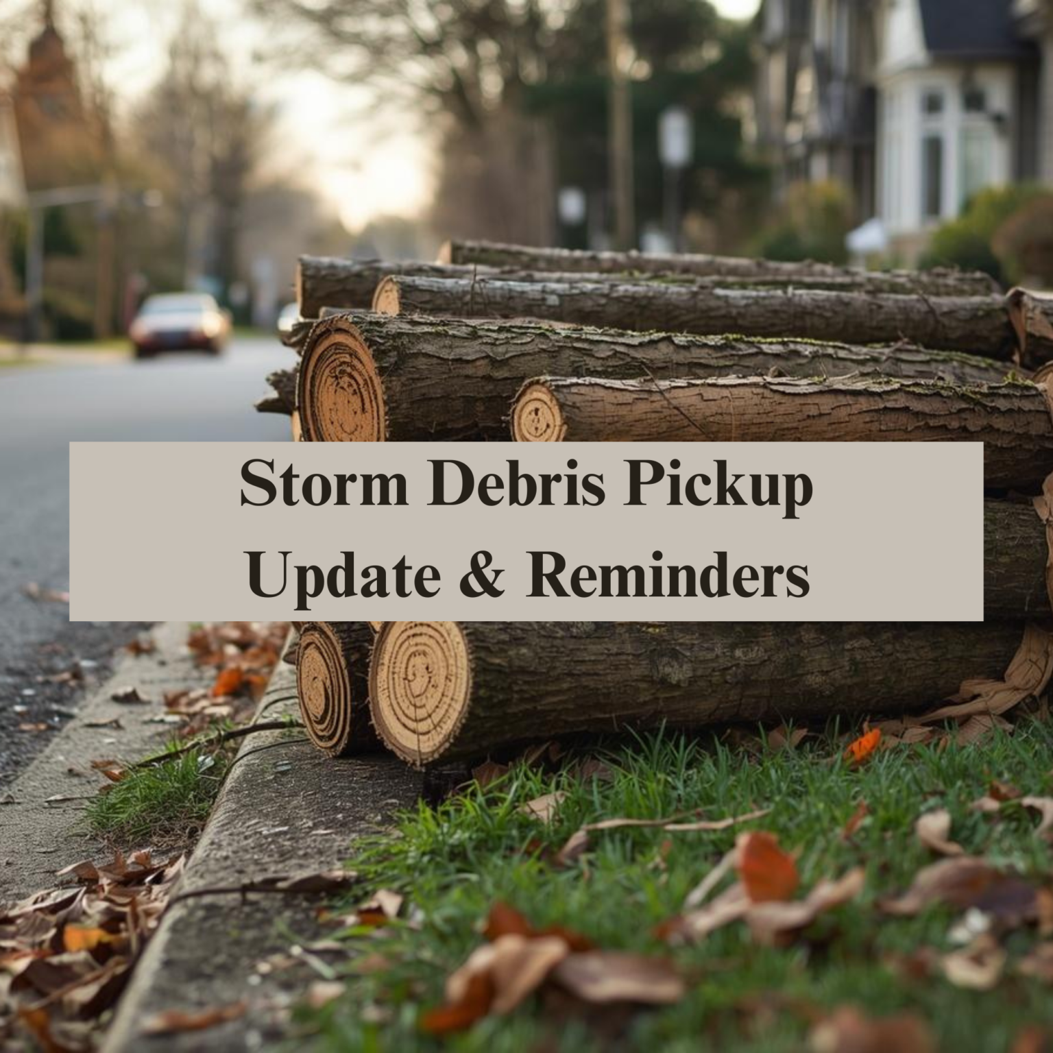 Storm Debris Pickup Update and Reminders – Northfield Center Township